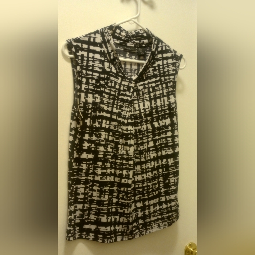 Large black and white blouse